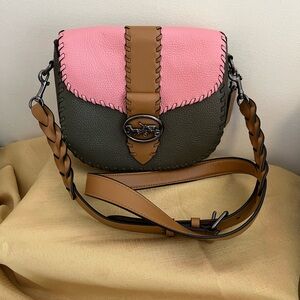 Stylish Pink and Brown Women's Bag